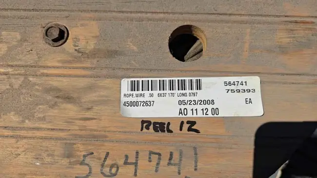 170' SPOOL OF 1/2" STEEL CABLE - undefined