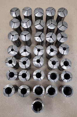 5C COLLET SET (SET OF 36) - SIZE RANGE: 1/16” TO 1-1/8” (INCLUDES 2 METRIC COLLETS) - MACHINE TOOLING