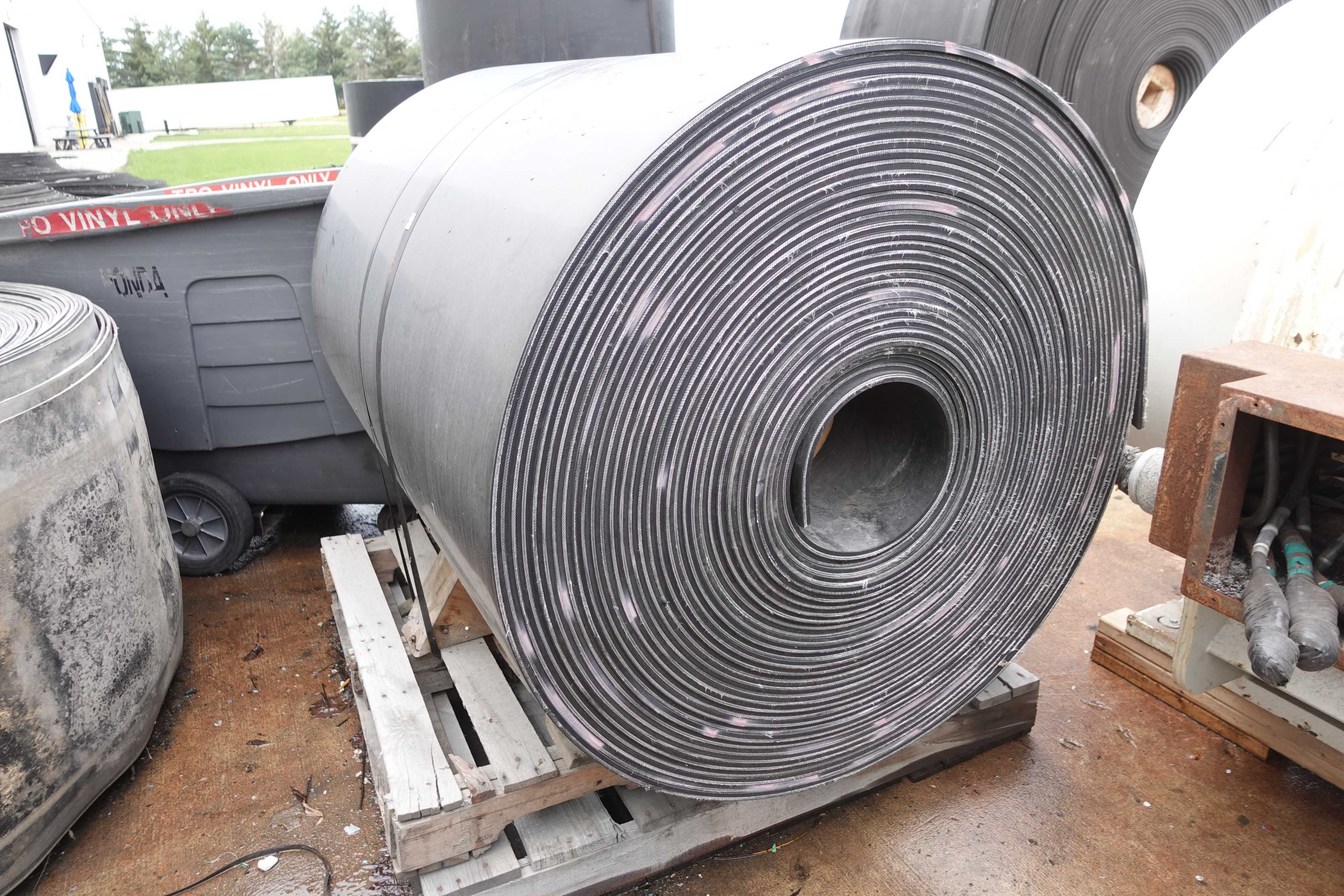 SKU 1761329 - RUBBER CONVEYOR BELT, 1/2" THICK, 54-1/4" WIDE, USED - CONVEYOR PARTS