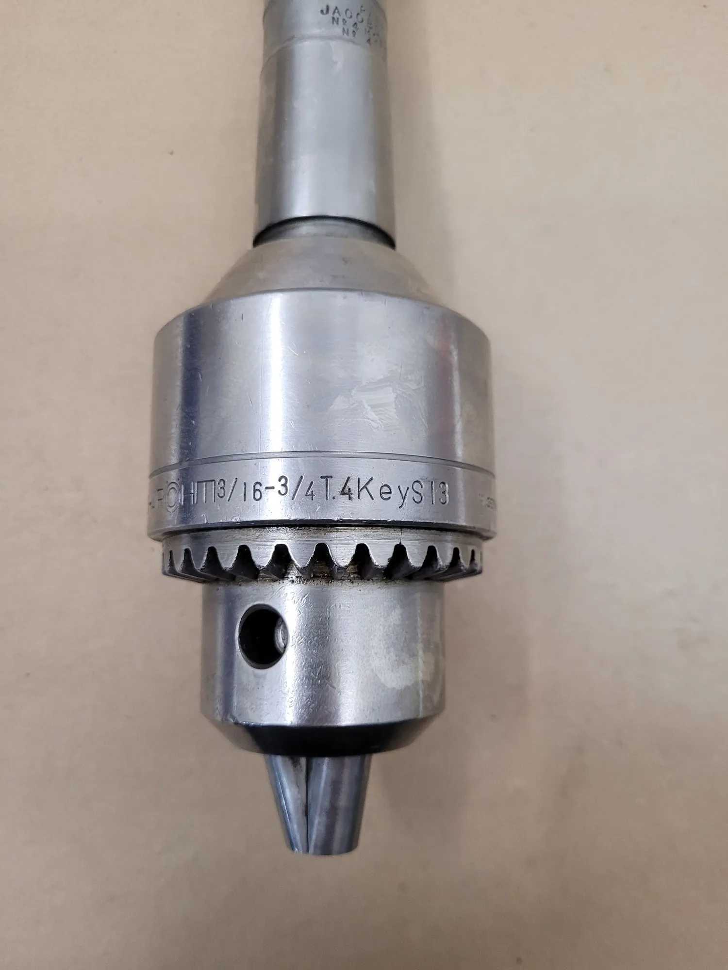 ROHITI BB20-4 DRILL CHUCK W/ JACOBS ARBOR AO404, 3/16-3/4” CAPACITY, MORSE TAPER 4 - MACHINE TOOLING
