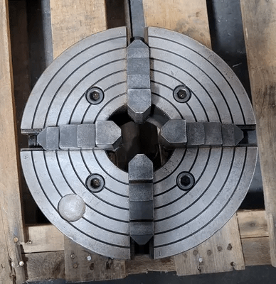 BUCK 10" - 4 JAW CHUCK W/ D1-8 MOUNT, 6 PINS, 10" OD, 3" THROUGH HOLE - MACHINE TOOLING