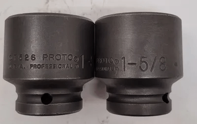 PROTO SOCKET SET 1-5/8, 2 PIECE, 6 POINT - MACHINE TOOLING