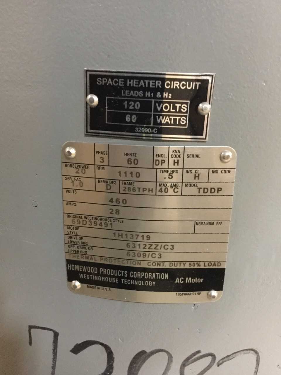 WESTINGHOUSE TDDP AC MOTOR - AC MOTOR