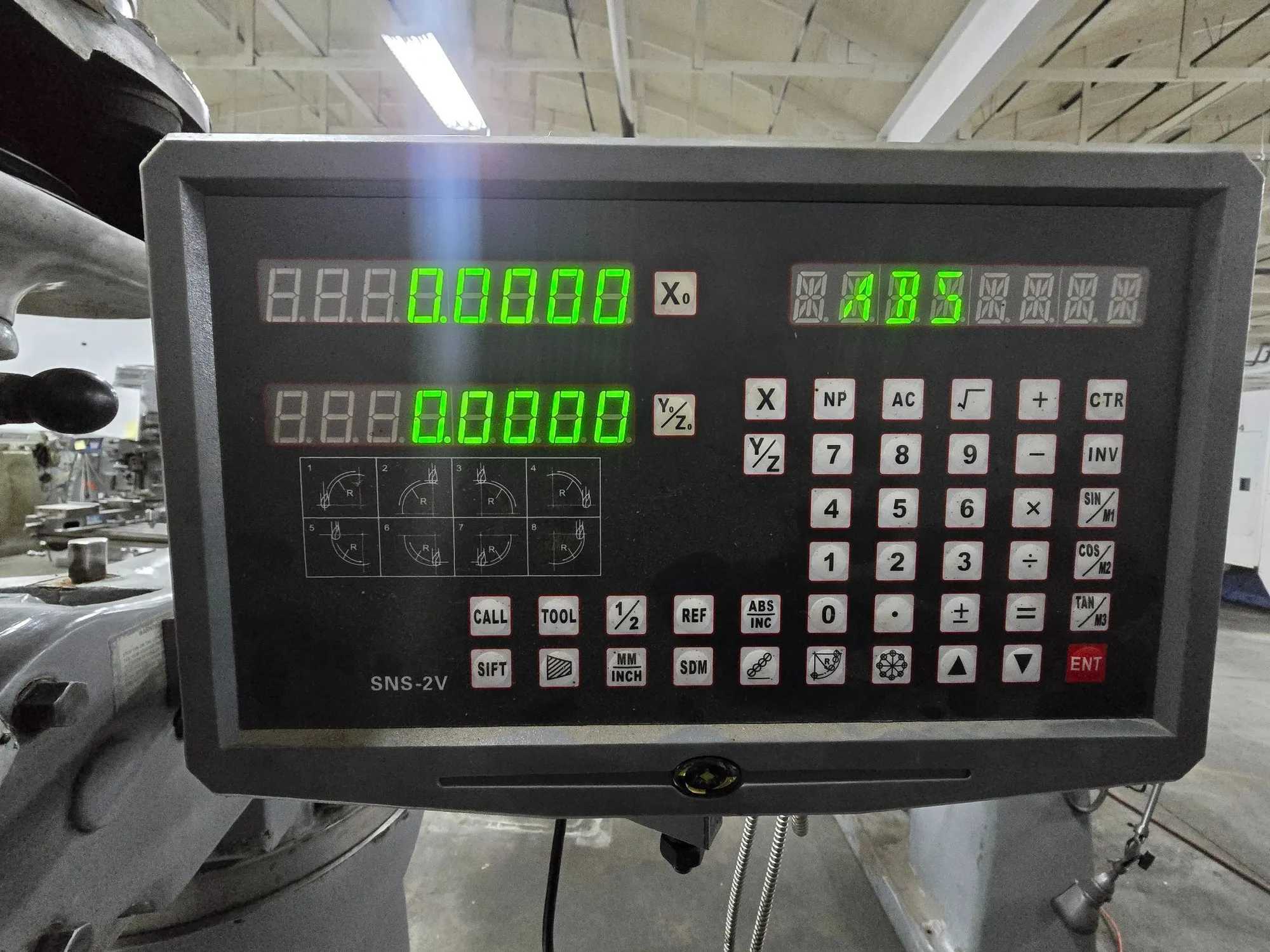 BRIDGEPORT SERIES 1 VERTICAL KNEE MILL, 1HP STEP PULLEY HEAD, 2 AXIS DRO, 9" X 42" TABLE - MILLING MACHINES
