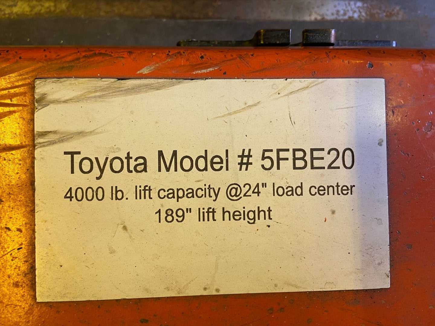 TOYOTA 5FBE20 COUNTERBALANCE FORKLIFT - SIT-DOWN FORKLIFTS