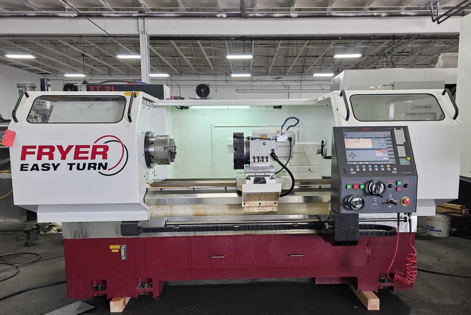 2013 FRYER ET-21 CNC LATHE 21"X60" 15HP 2000RPM 12" CHUCK 220V 3-PHASE - CNC LATHES