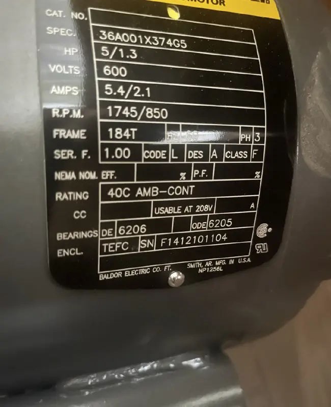 QTY 3: BALDOR 5HP AC MOTORS - undefined