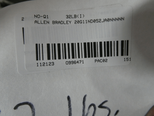 SKU 996471 - ALLEN BRADLEY 20G11ND052JA0NNNNN POWERFLEX 755 AC DRIVE 0-590HZ 0-460V-AC 40HP - AC VFD DRIVES