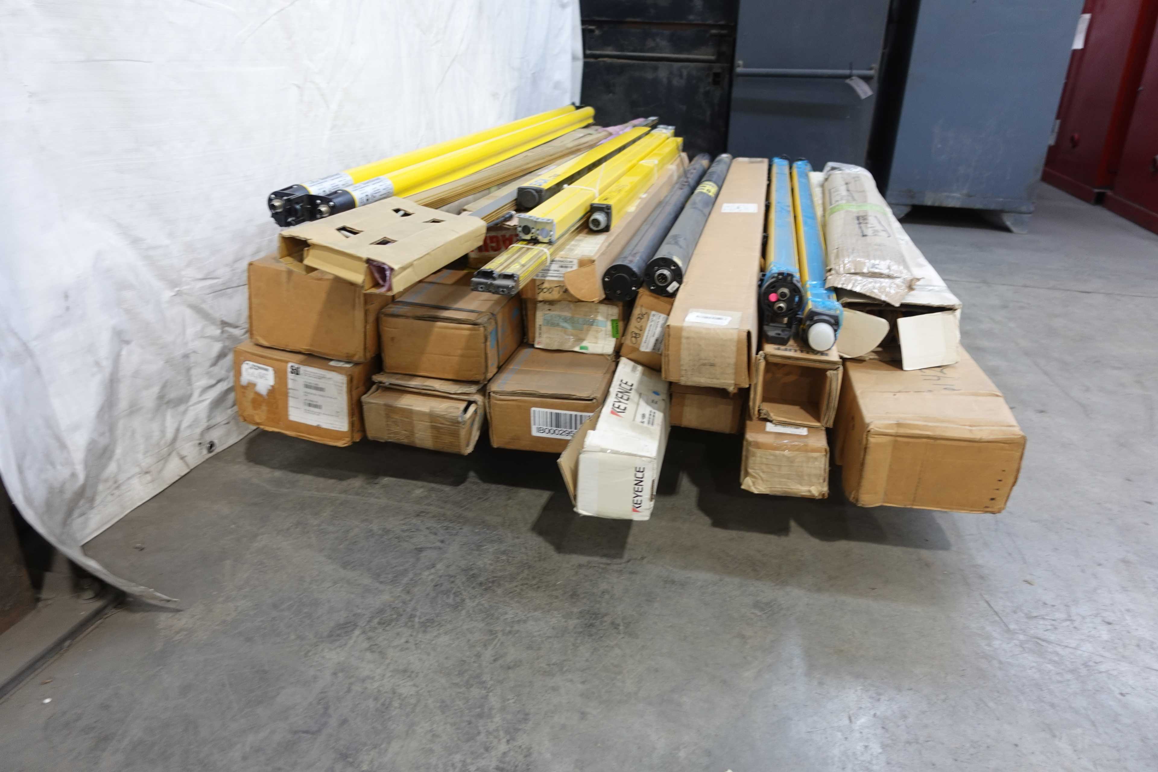 SKU 1742230 - PALLET OF ASSORTED LIGHT CURTAINS - SAFETY EQUIPMENT