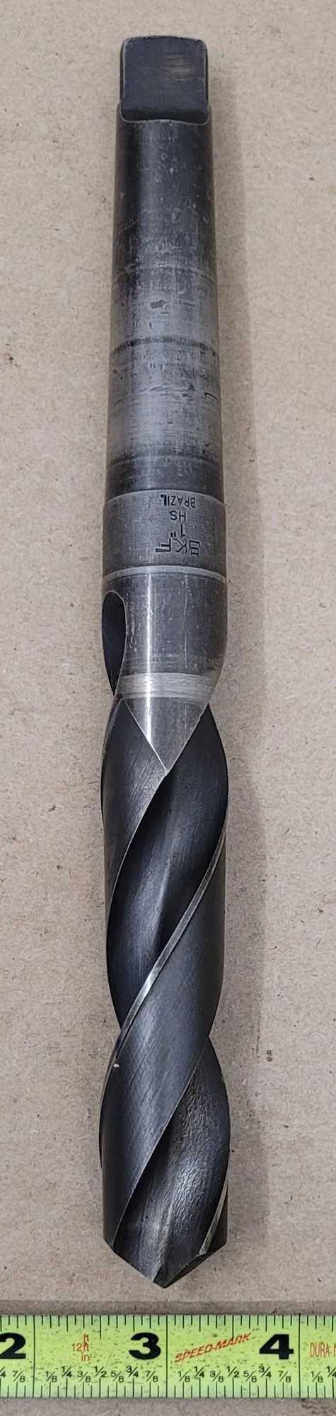 SKF 1-INCH HSS TWIST DRILL, 3MT MORSE TAPER, 10" OAL, 5" FLUTE LENGTH, 4.5" SHANK - MACHINE TOOLING