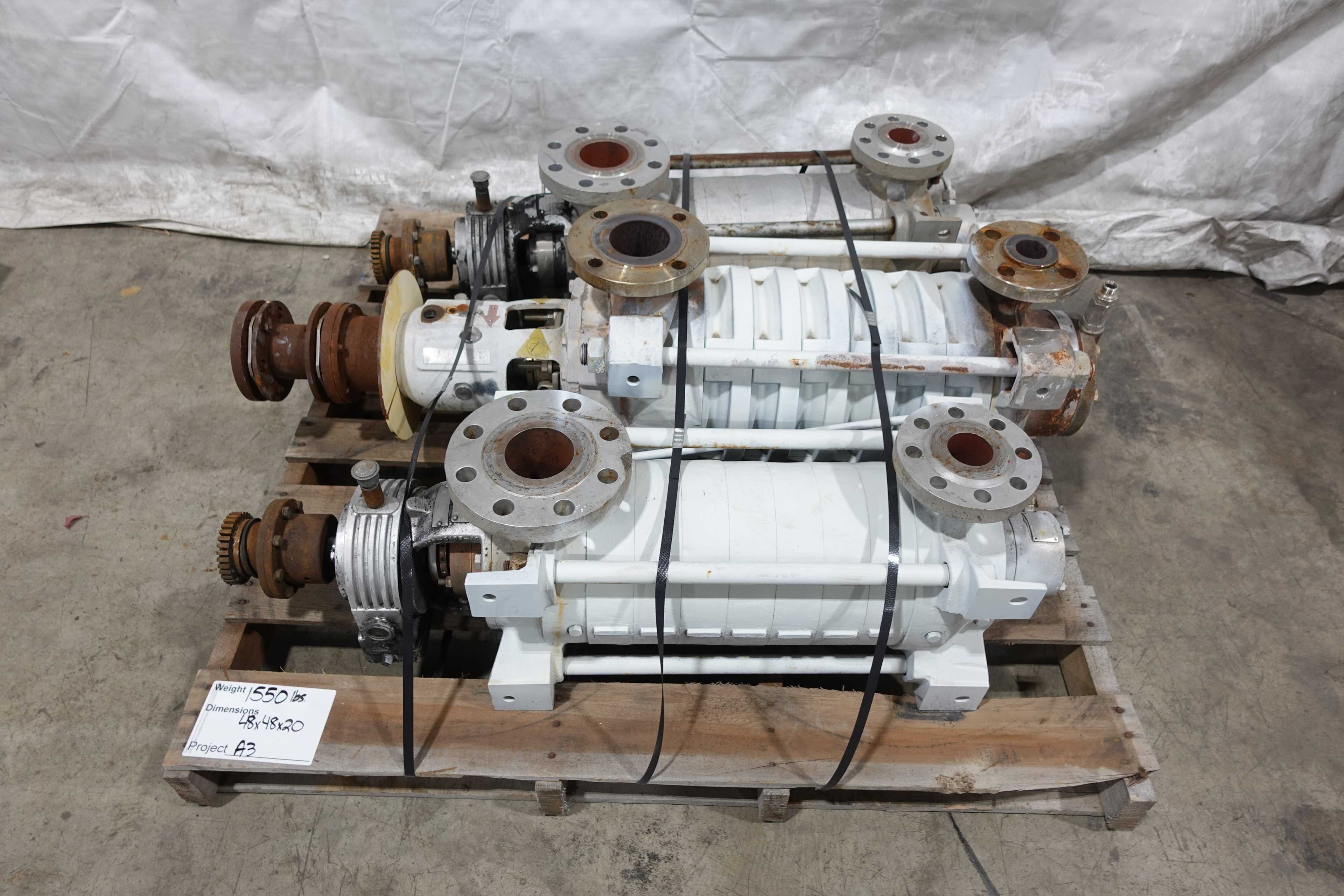 LOT OF 3 MULTI-STAGE PUMPS, CARVER, SULZER