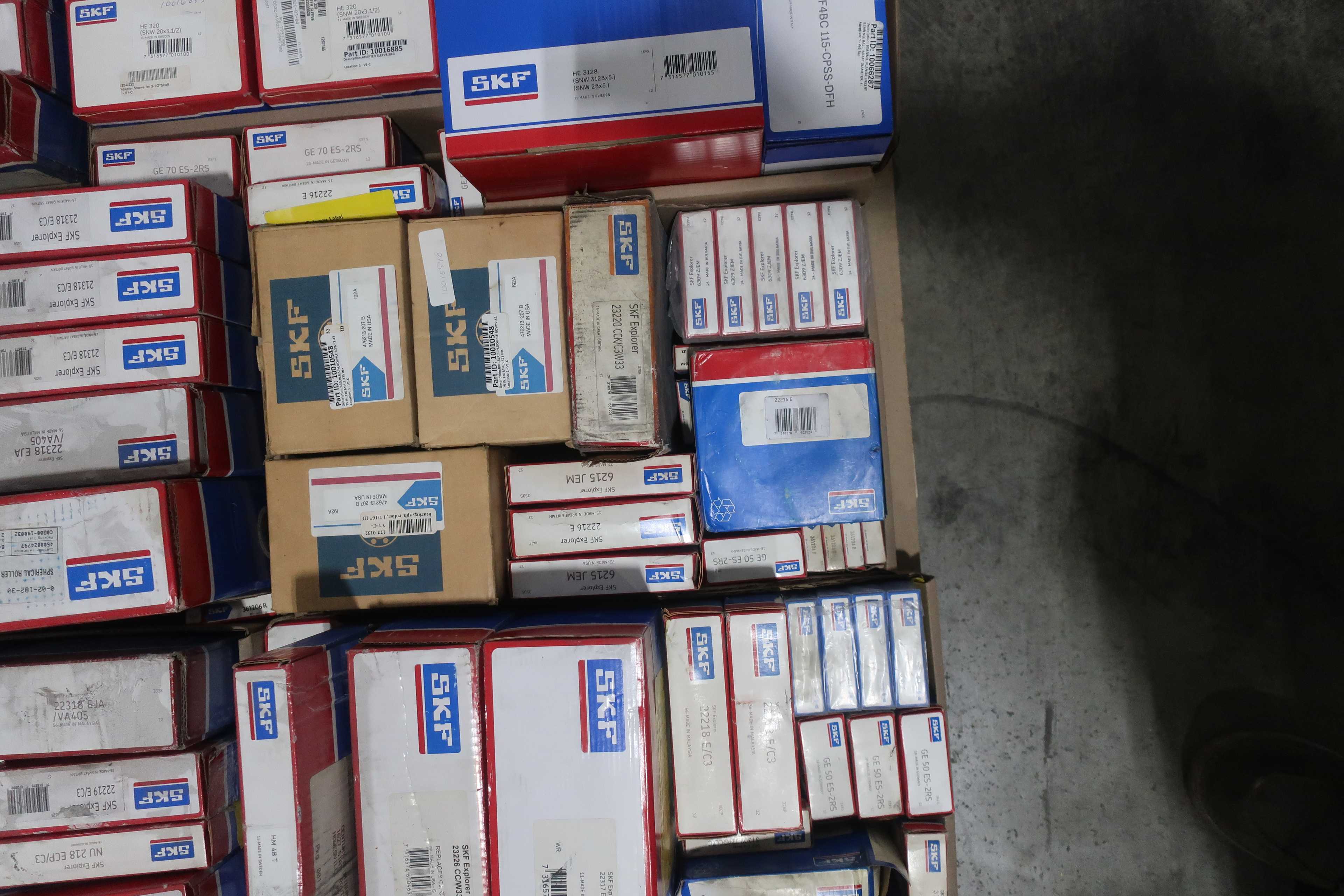 SKU 1749080 - PALLET OF ASSORTED SKF BEARINGS - BEARINGS