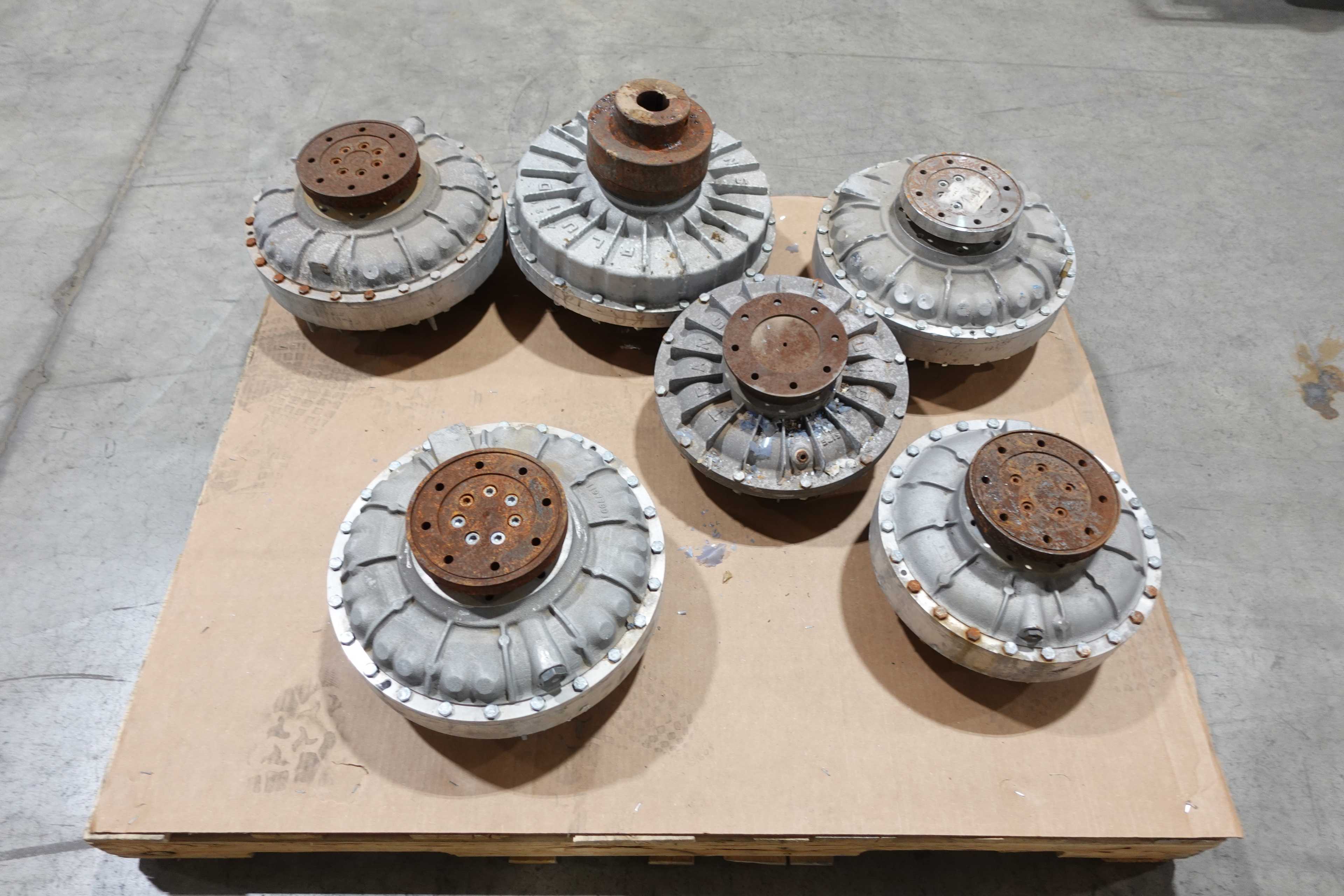 LOT OF 6 ASSORTED FLUID COUPLINGS, FALK, TRANS-FLUID - FLUID COUPLING