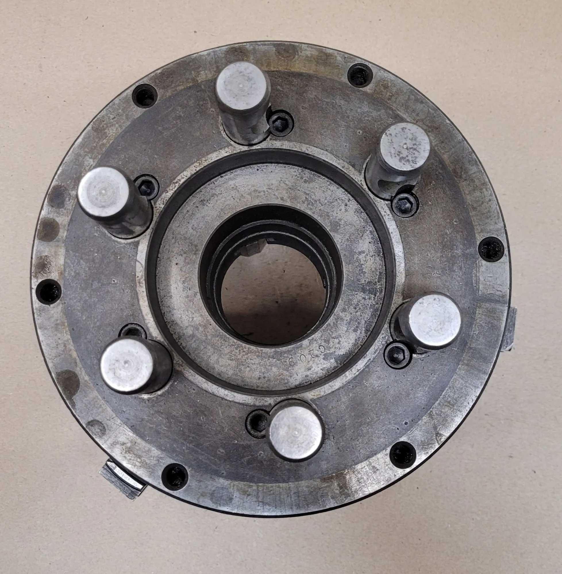 BUCK 2083R LATHE CHUCK, 8" 3-JAW, D1-6 BACK PLATE, 2.25" BORE, 6 PINS, INCLUDES CHUCK KEY - MACHINE TOOLING