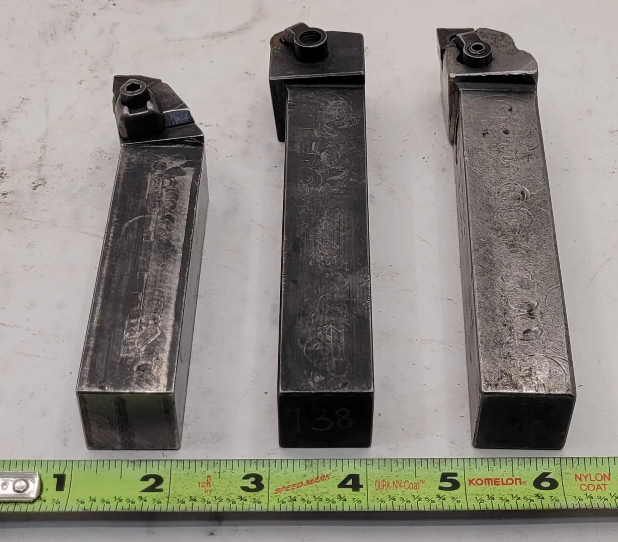 LATHE TURNING TOOL HOLDERS – SET OF 3 – VARIOUS TYPES - MACHINING TOOLING & PARTS