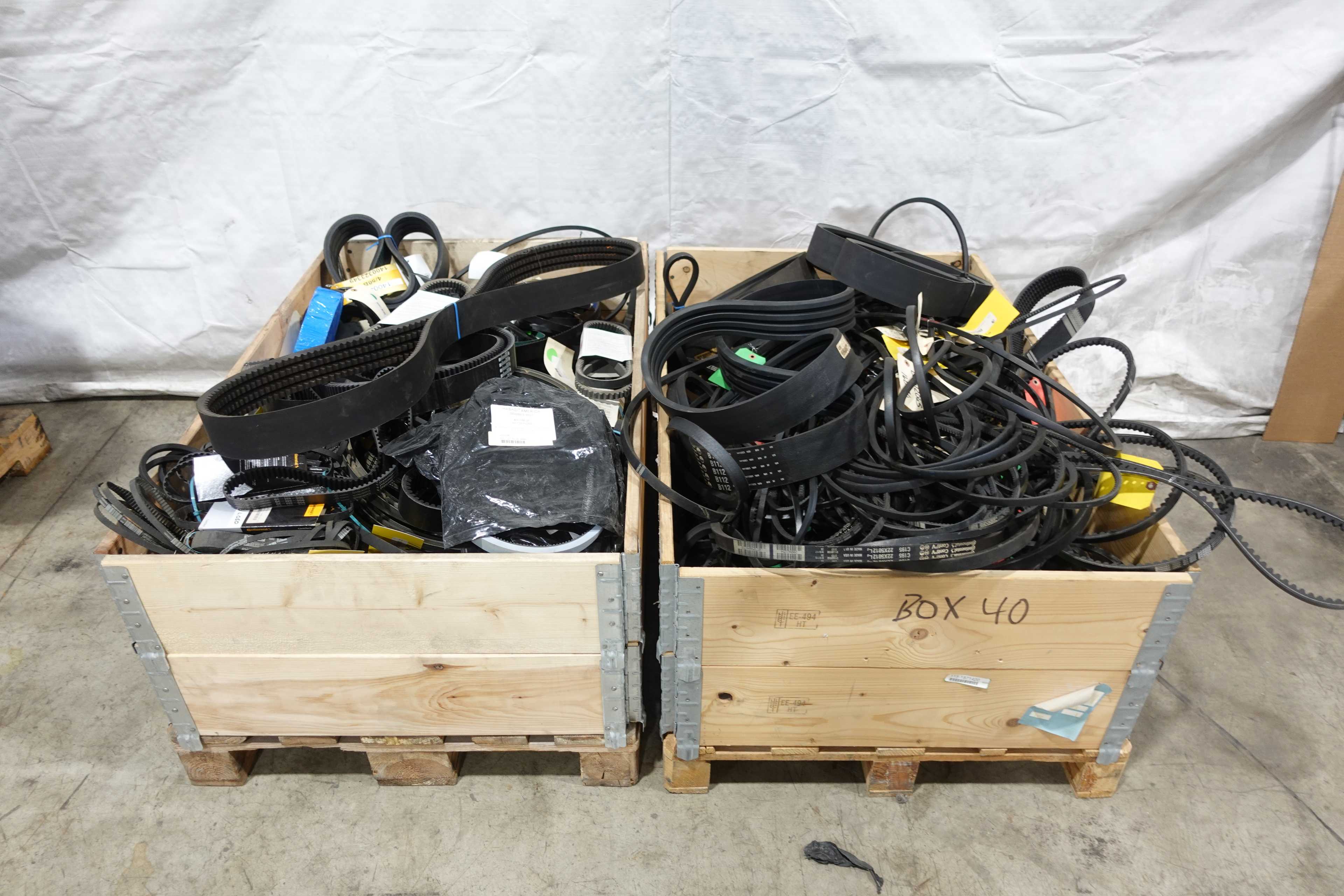 SKU 1722934 - 2 PALLETS OF ASSORTED V-BELTS AND TIMING BELTS - BELTS