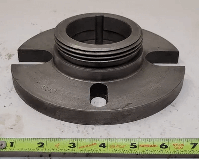 7.5" FACE PLATE W/ L-0 MOUNT - OVERALL DIAMETER: 7.5", CENTER HOLE OD: 3.75" - MACHINE TOOLING