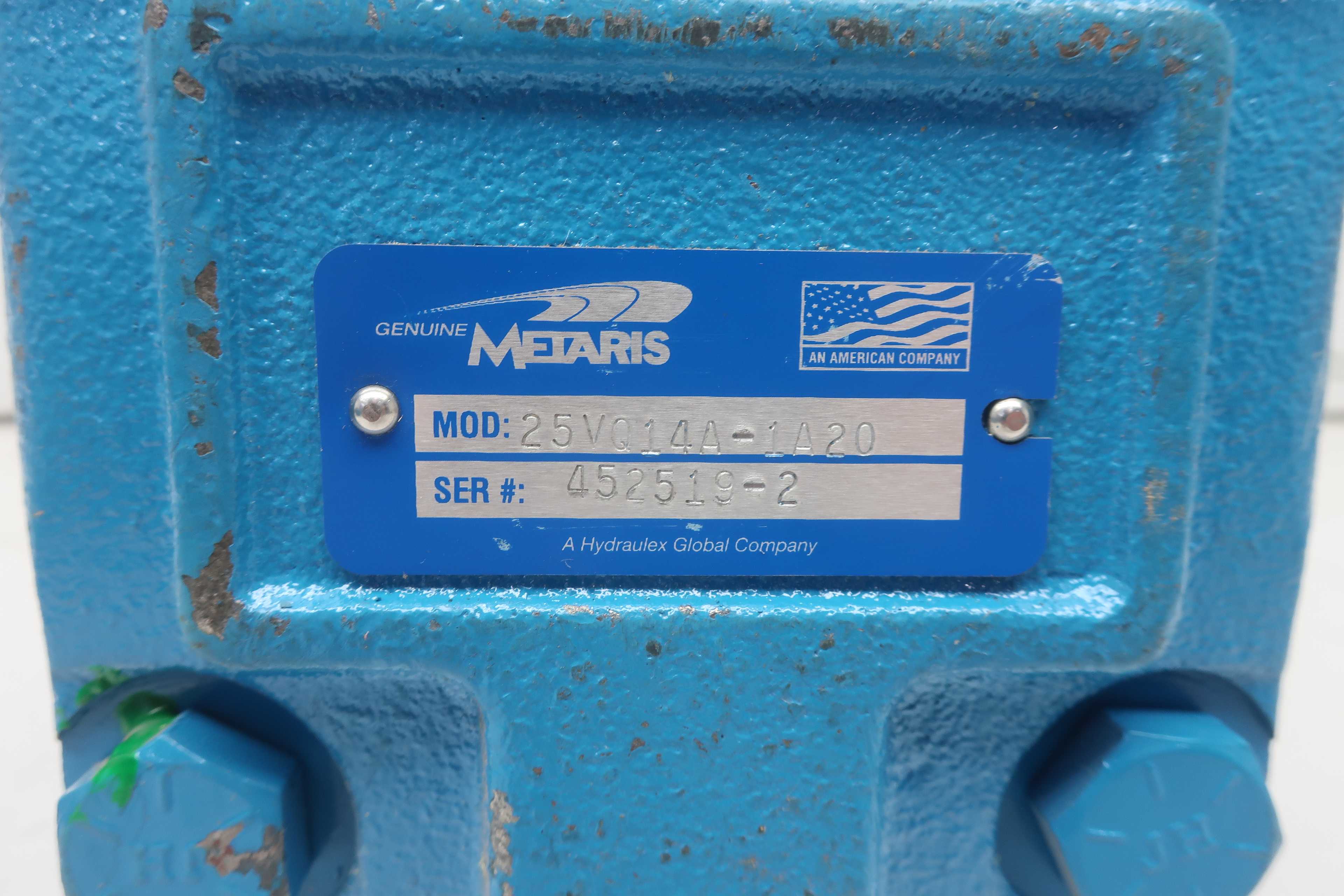LOT OF 2 METARIS 25VQ14A-1A20 HYDRAULIC VANE PUMPS - HYDRAULIC VANE PUMP