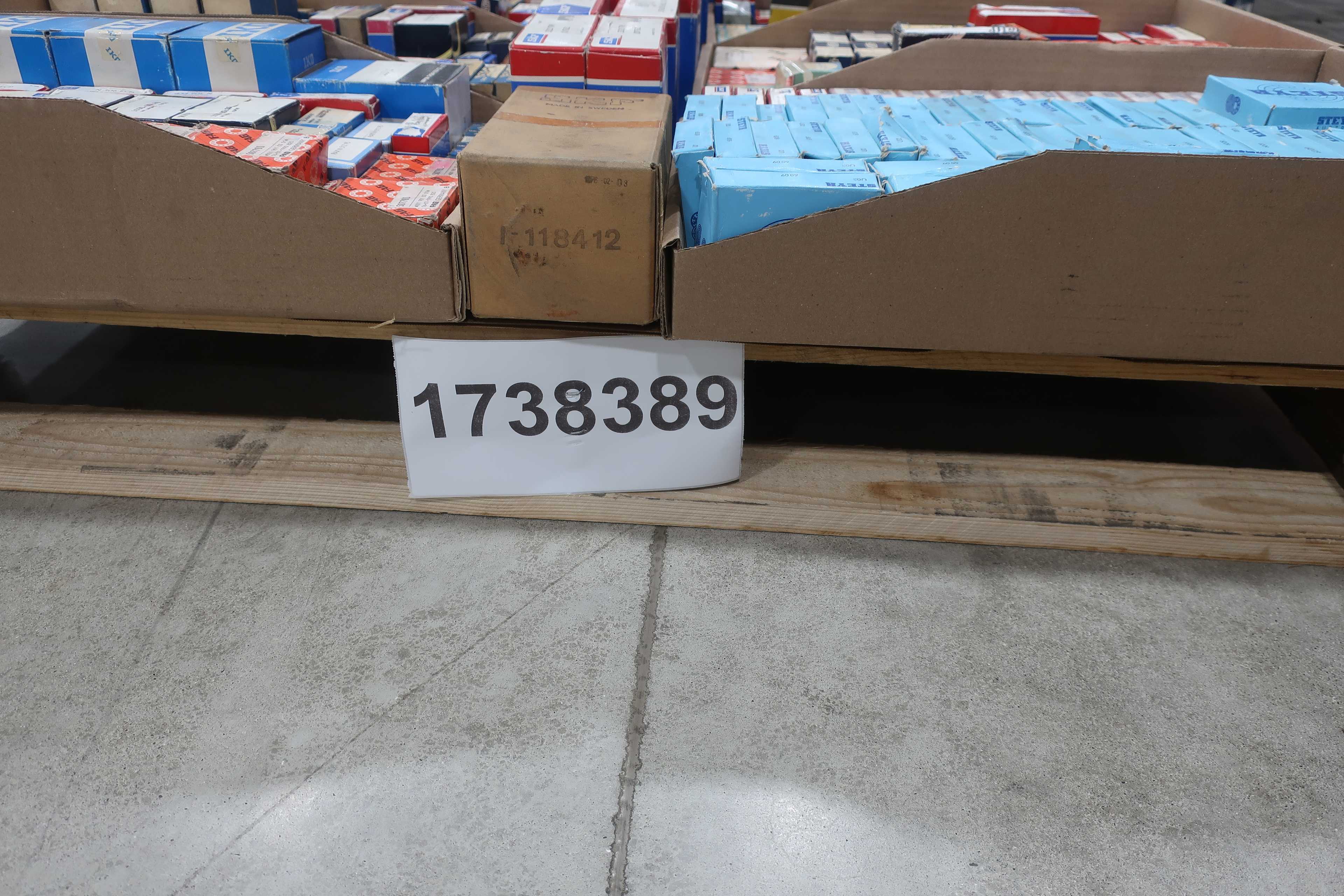 SKU 1738389 - PALLET OF ASSORTED BEARINGS, SKF, FAG, STEYR, MADELLA, IKO, RHP - BEARINGS