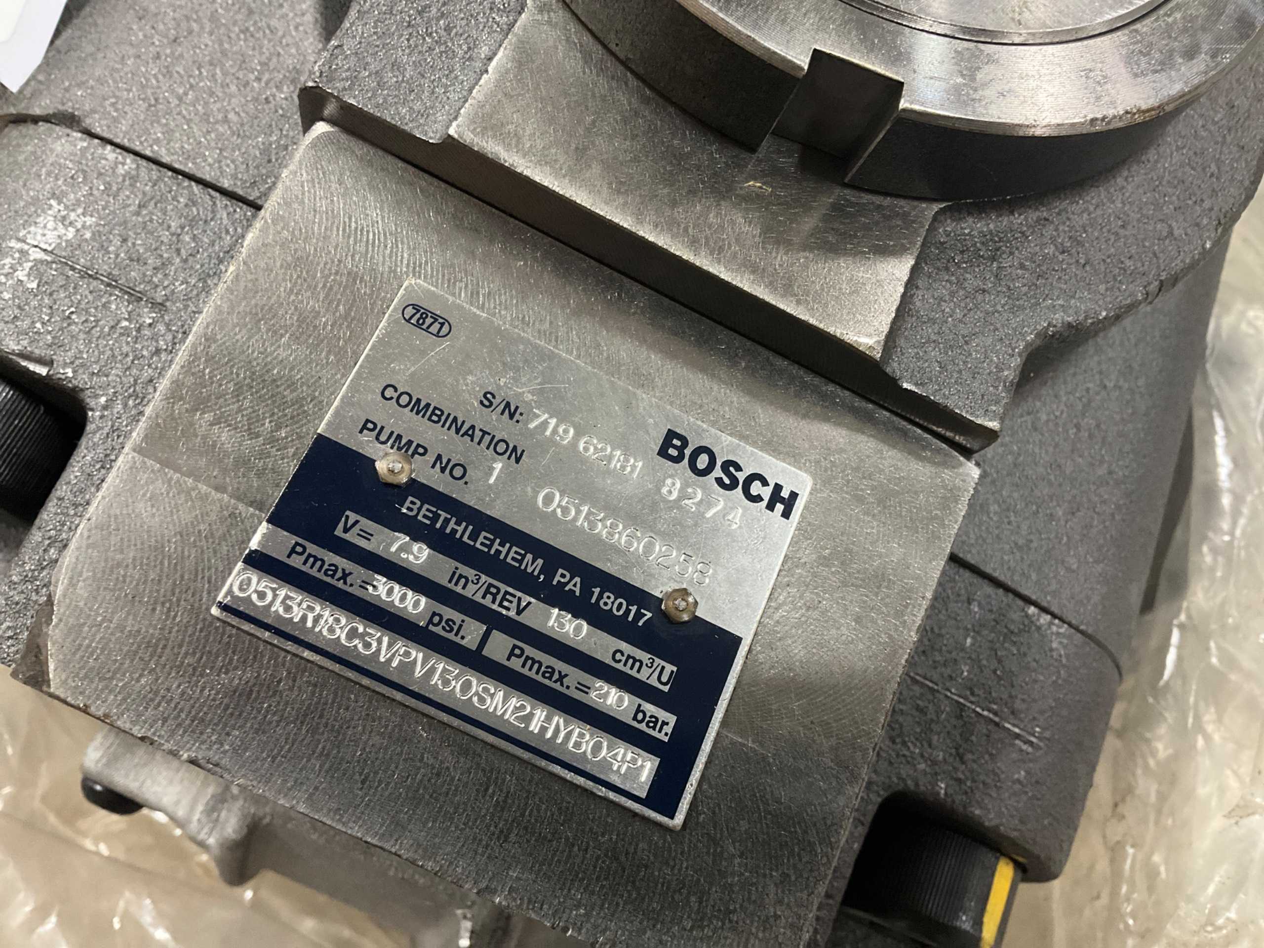 BOSCH 0513R18C3VPV130SM21HYB04P1 HYDRAULIC PUMP - HYDRAULIC PUMP