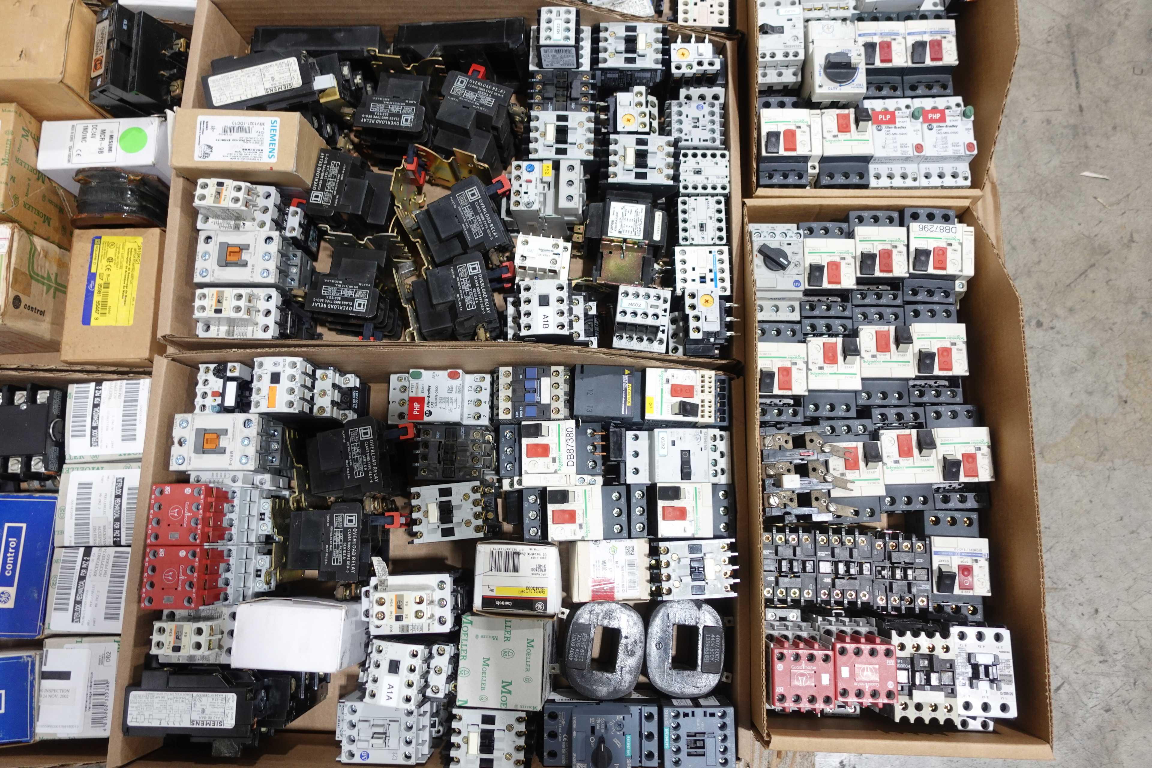 SKU 1726478 - 2 PALLETS OF ASSORTED MOTOR STARTERS, CONTACTORS AND OVERLOAD RELAYS - ELECTRICAL COMPONENTS