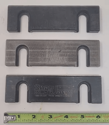 SNAP JAWS QUICK CHANGE VISE JAWS, 6HSJ-050, STEP JAW, 6 IN VISES, HARD STEEL, BOLT-ON - MACHINE TOOLING