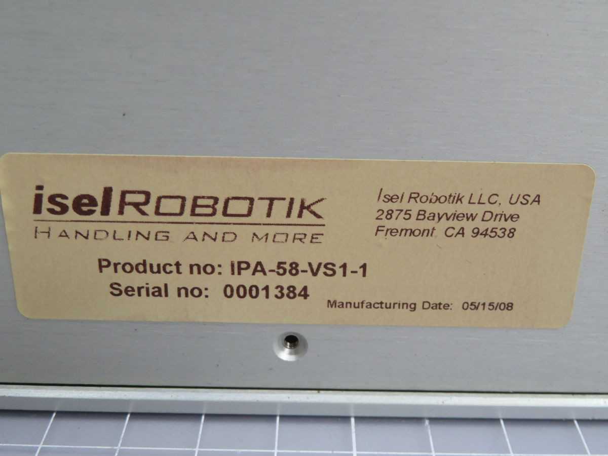 ISELROBOTIK IPA-58-VS1-1 LINEAR POSITIONING AXIS, 58 MM CROSS-SECTION, BALL SCREW DRIVE, BALL BEARING GUIDE - ROBOT CONTROLLERS