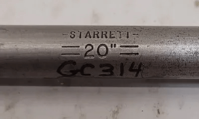STARRETT MICROMETER STANDARD END MEASURING ROD, 20" - MACHINE TOOLING