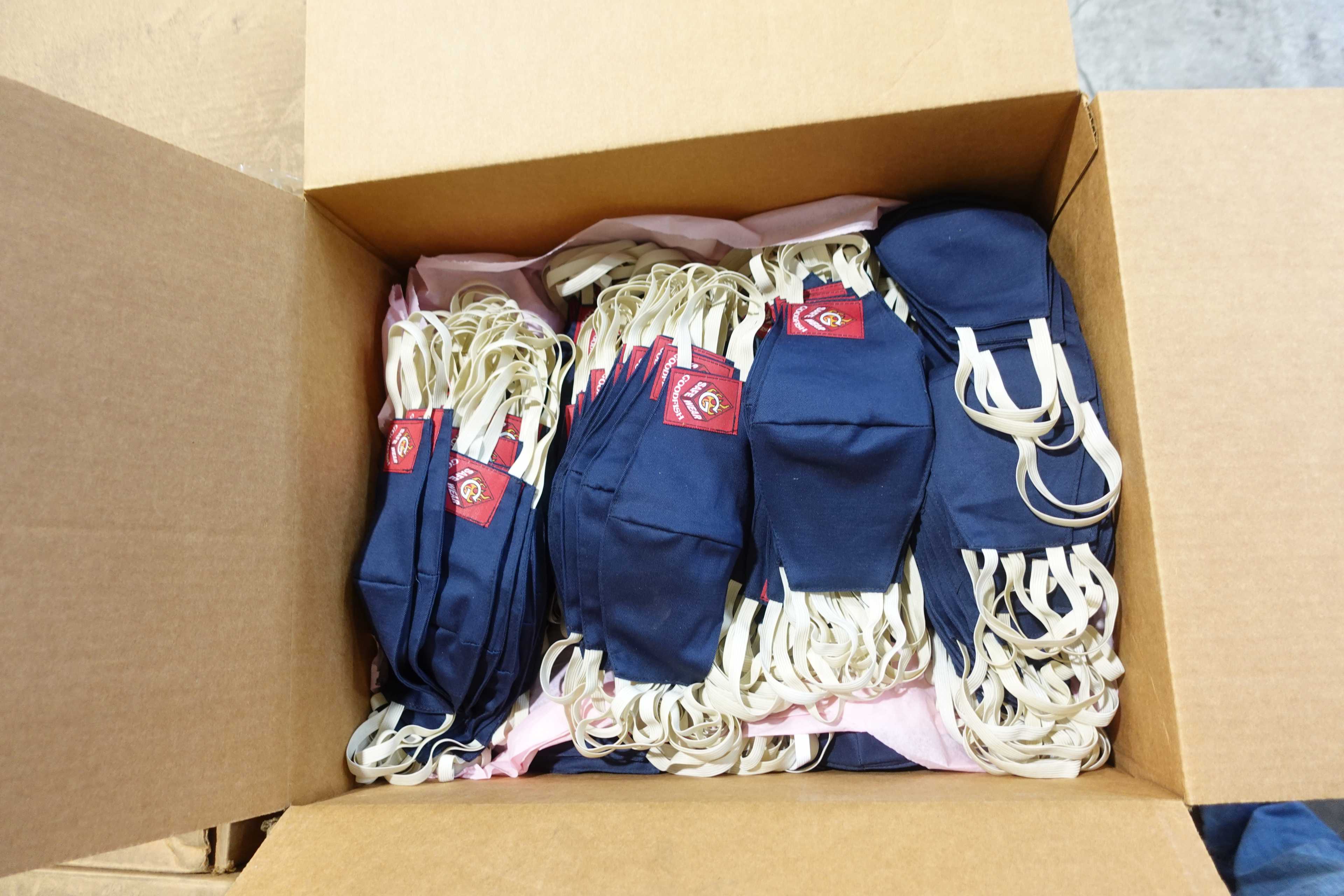 SKU 1761963 - PALLET OF SAFE WEAR GOODFISH CLOTH FACE MASKS - PPE