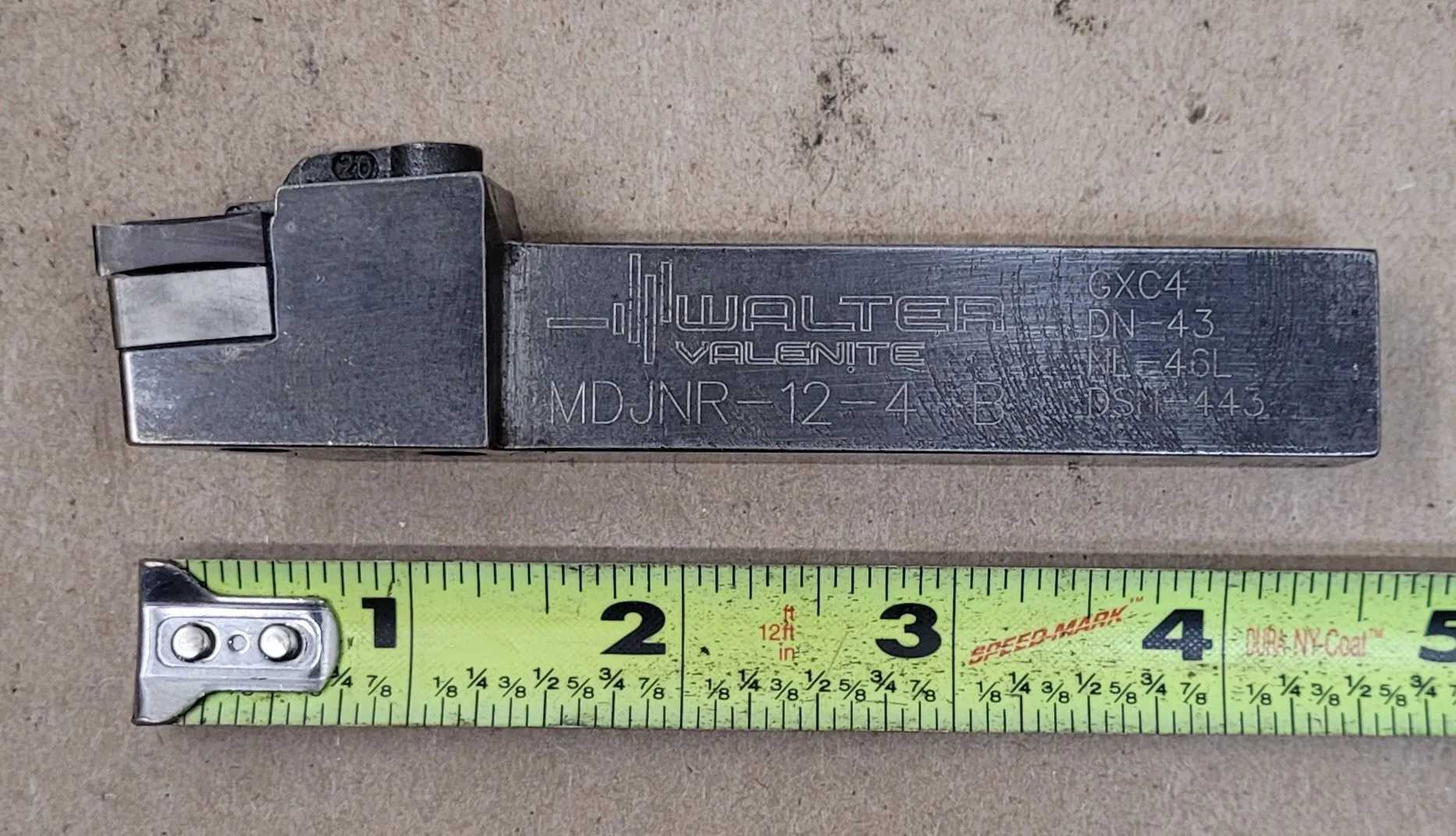 WALTER VALENITE MDJNR-12-4 B TURNING TOOL, MULTI-LOCK, D STYLE, RIGHT HAND, SQUARE SHANK - MACHINE TOOLING
