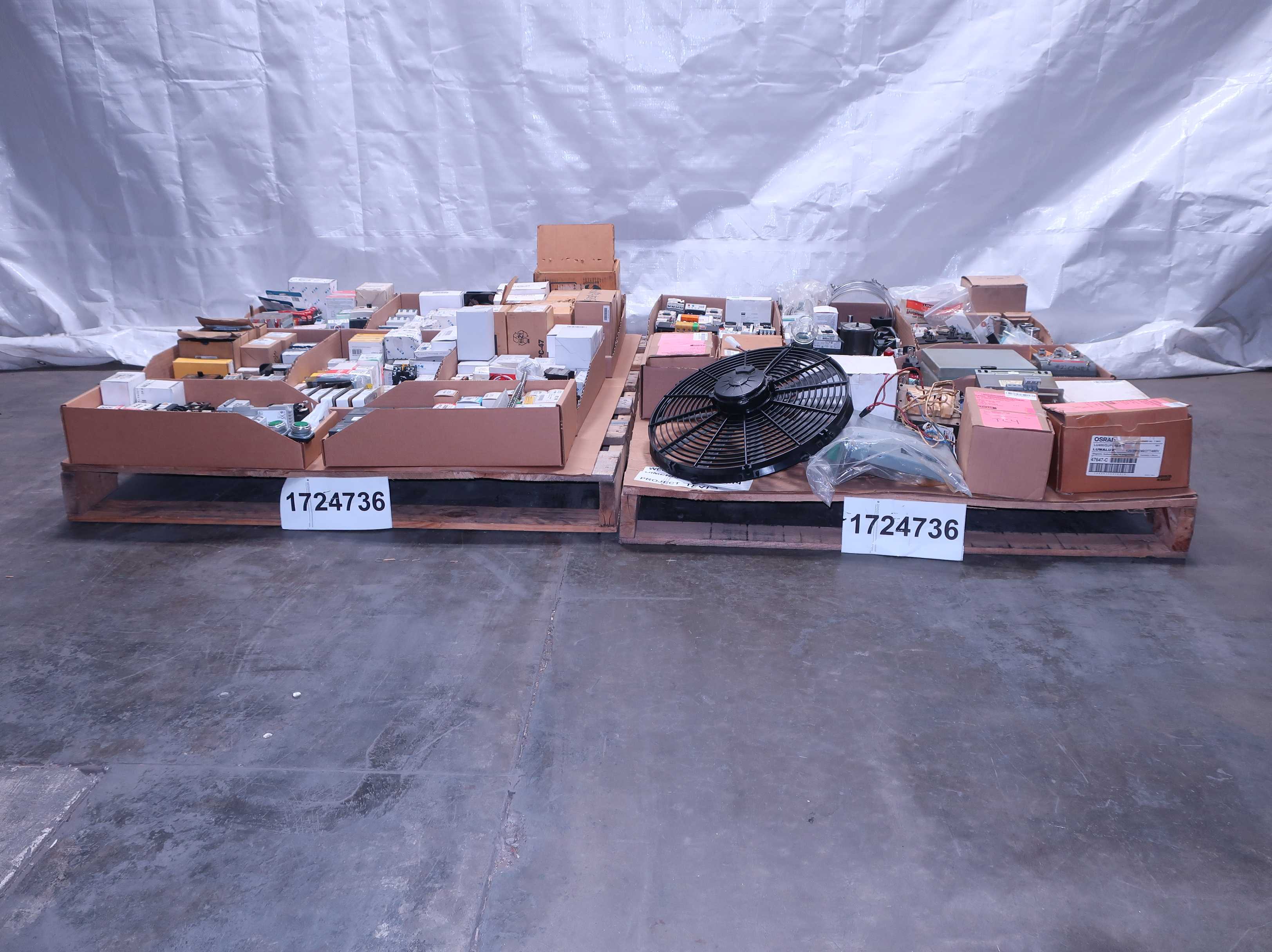 SKU 1724736 - 2 PALLETS OF ASSORTED ELECTRICAL COMPONENTS - ELECTRICAL COMPONENTS