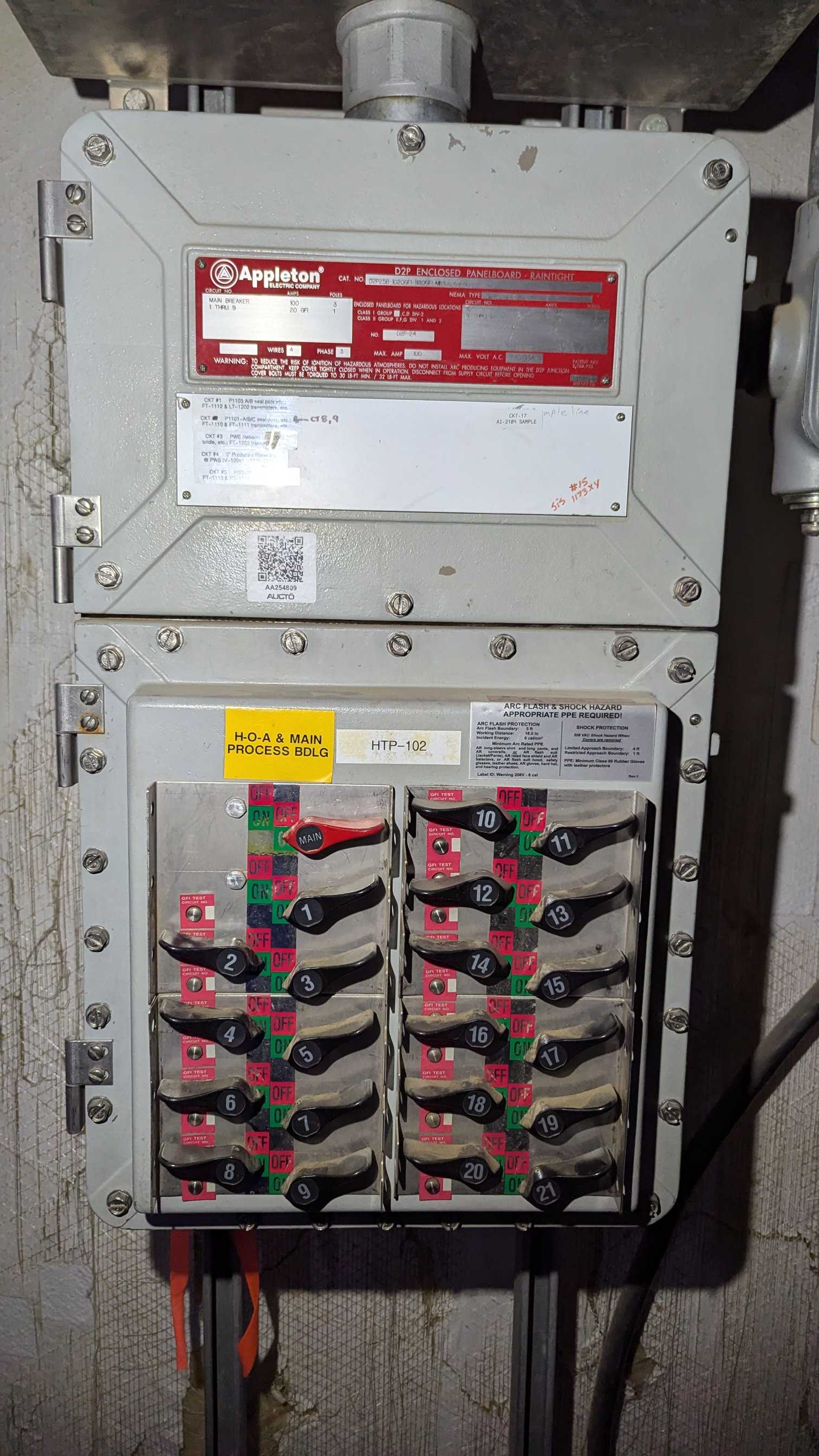 1997 APPLETON D2P PANELBOARD - PANELBOARDS