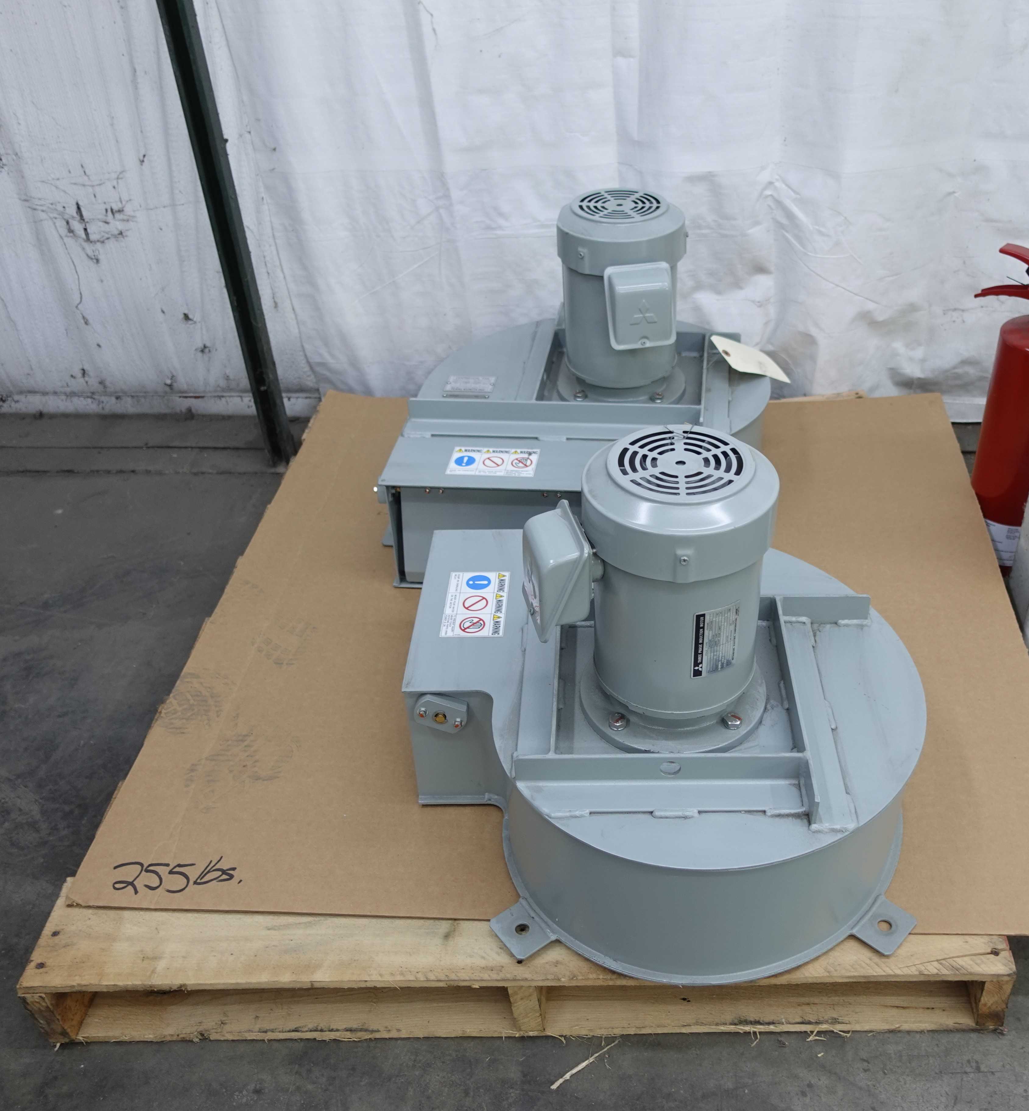 SKU 1724828 - LOT OF 2 TERAL KURITA KS-1 3/4C-7 CENTRIFUGAL BLOWERS - CENTRIFUGAL BLOWER