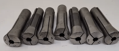 UNBRANDED R8 COLLETS - SET OF 14 (SIZES: 1IN, 7-3/8IN, 2-1/2IN, 1-3/4IN, 2-5/8IN, 1-7/16) - MACHINE TOOLING