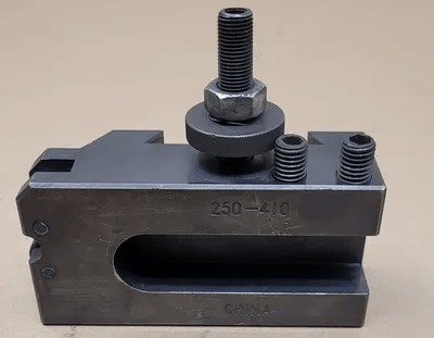 PHASE II 250-410 TOOL POST HOLDER FOR KNURLING TURNING & FACING (LATHE SWING 14-20'') - MACHINE TOOLING