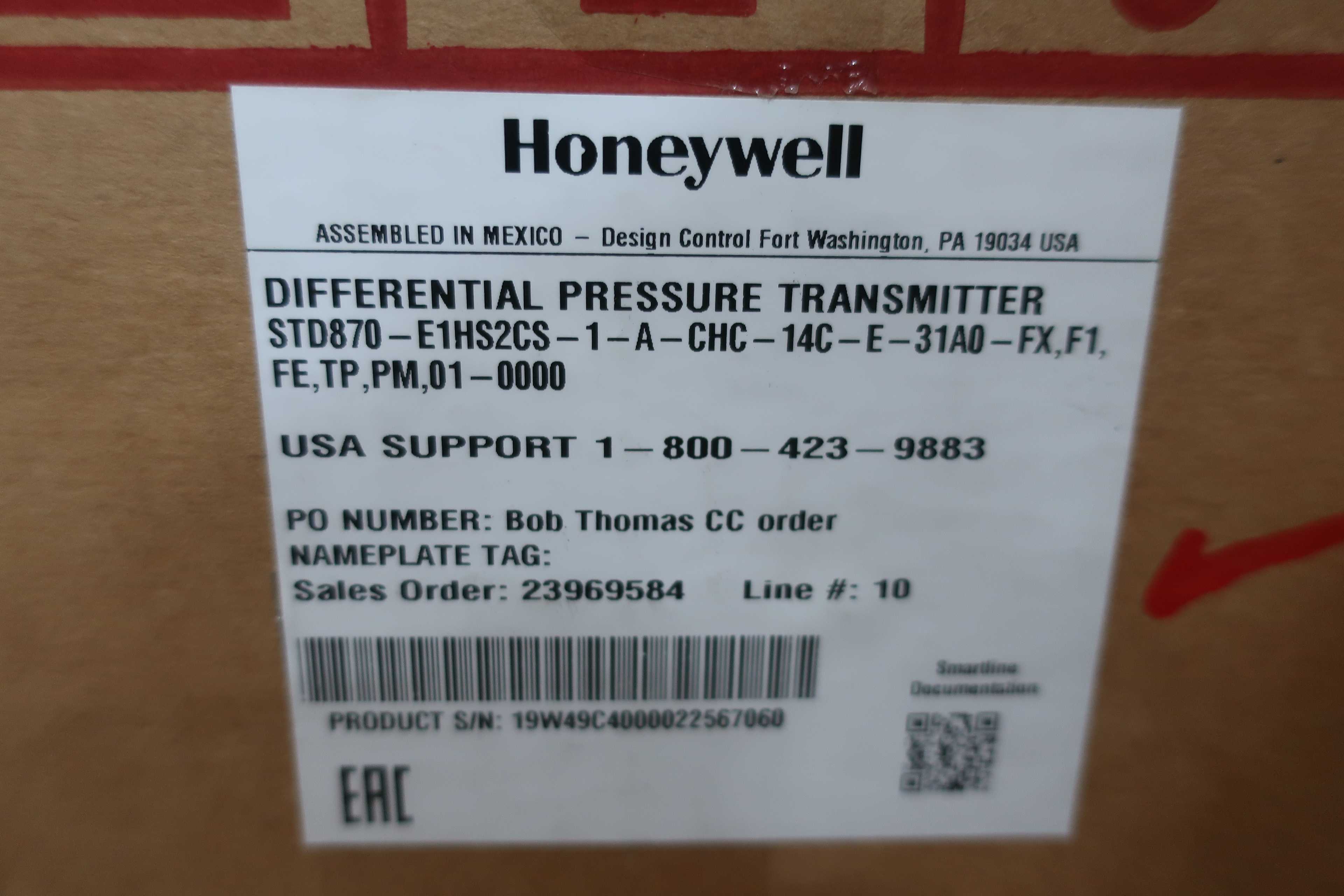 PALLET OF ASSORTED HONEYWELL GAGE PRESSURE TRANSMITTERS - PRESSURE TRANSMITTER
