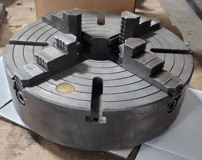 BISON 4344 4 JAW CHUCK, 15.75" DIA. W/ D1-8 BACKPLATE - MACHINE TOOLING