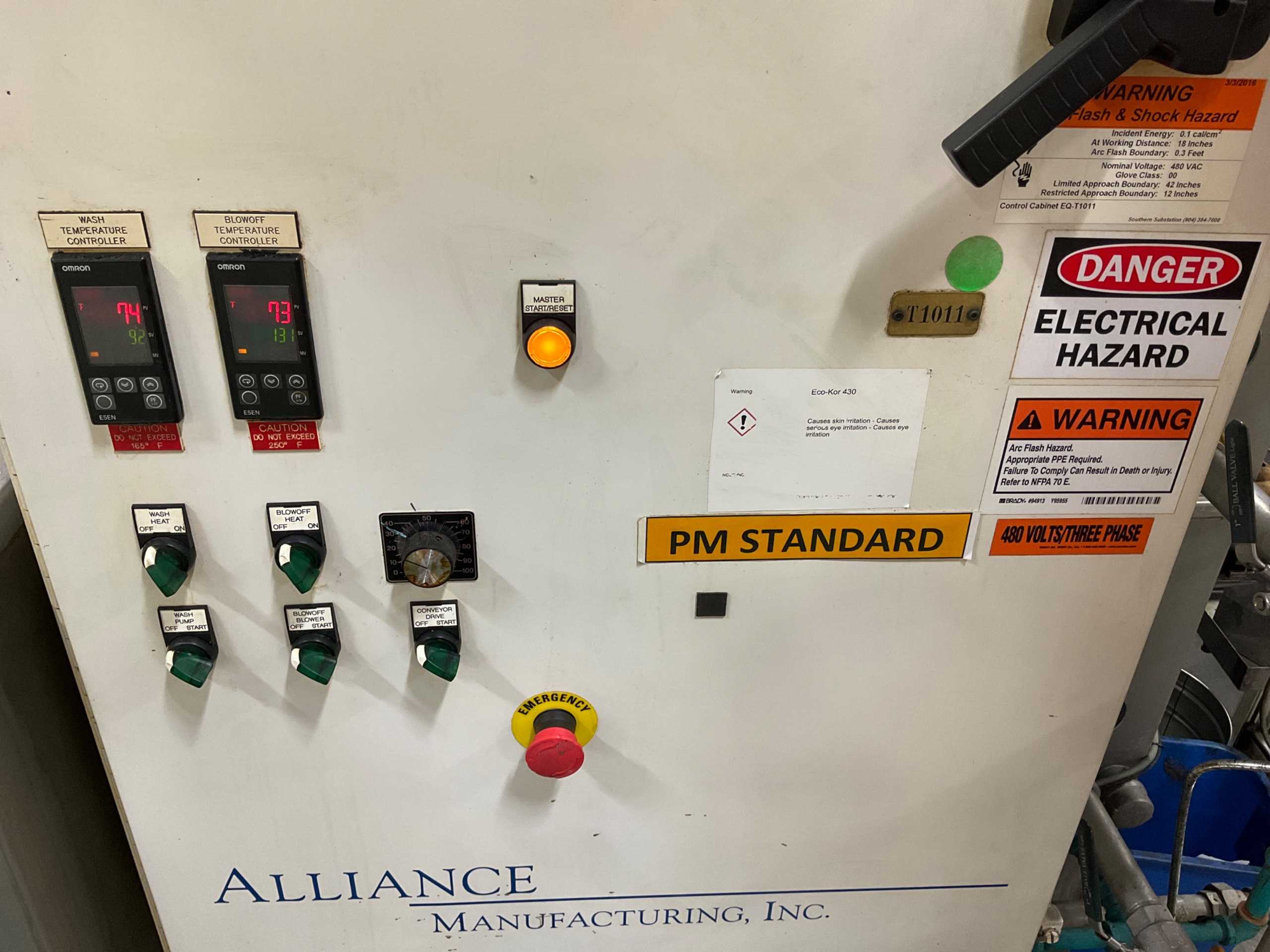 ALLIANCE MANUFACTURING AQUAMASTER CB-1200E PARTS WASHING MACHINE - PARTS WASHERS