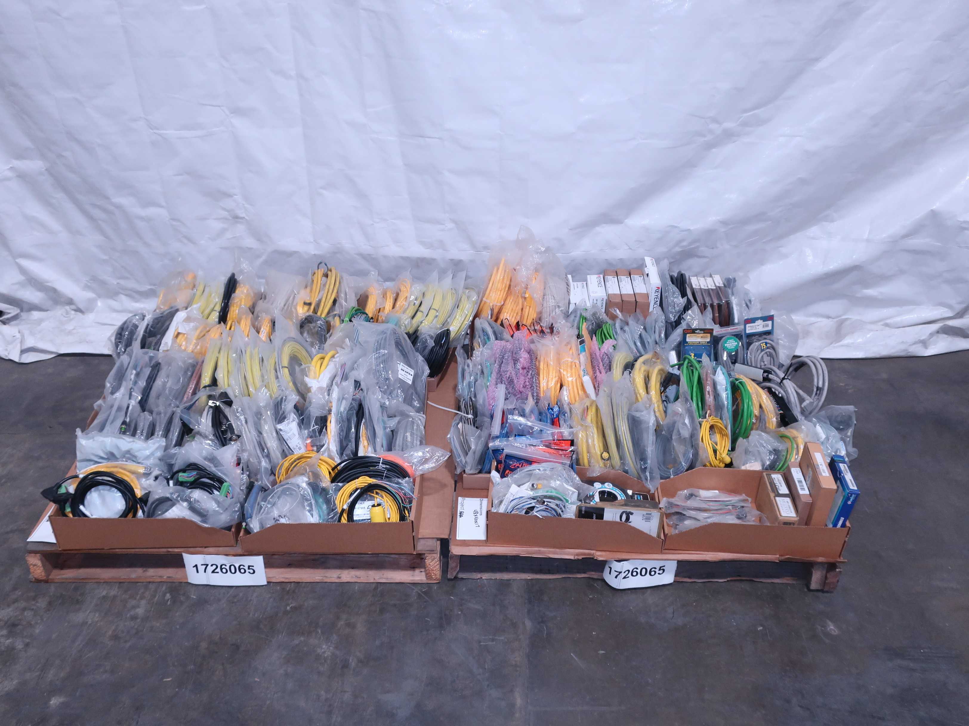 SKU 1726065 - 2 PALLETS OF ASSORTED CORDSET CABLES - CORDSET CABLES