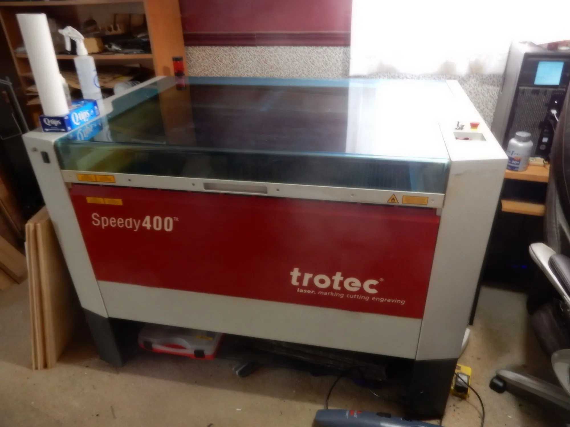 2013 TROTEC SPEEDY 400 CO₂ LASER ENGRAVER/CUTTER 80W 10.6ΜM 1016X610MM 4.32M/S - LASER CUTTING MACHINES