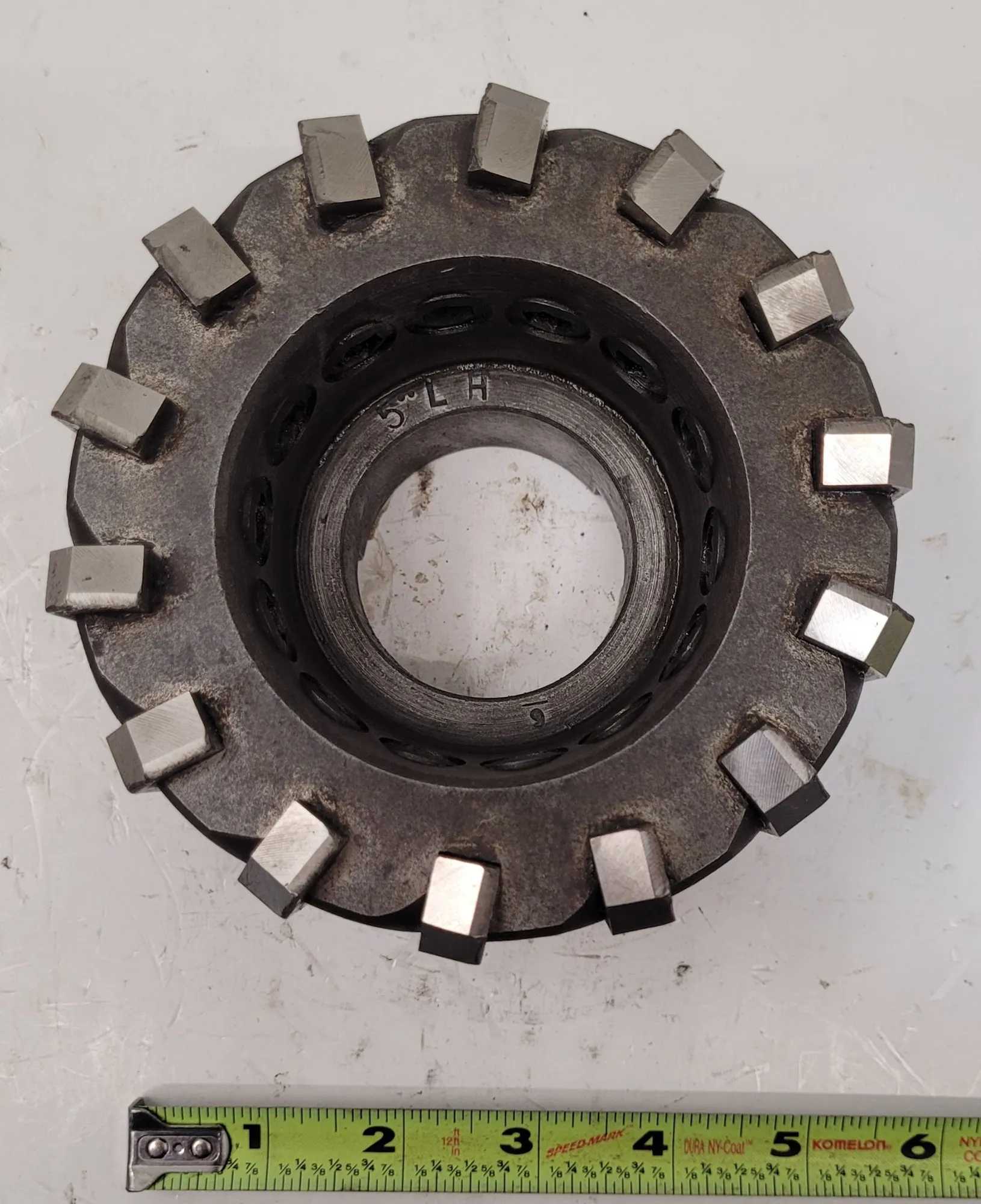PRODUCTION TOOL FACE MILL, 5" DIA, 14 FLUTES, LEFT HAND - MACHINE TOOLING