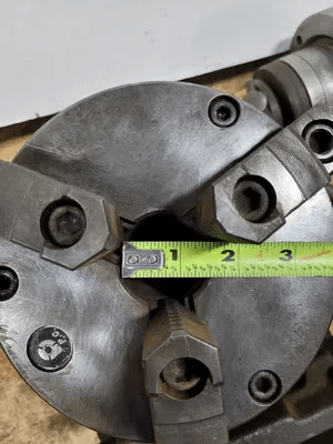 VERTEX SUPER SPACER W/ 3 JAW, 6-1/4" CHUCK, 1-1/2" CENTER HOLE - MACHINE TOOLING