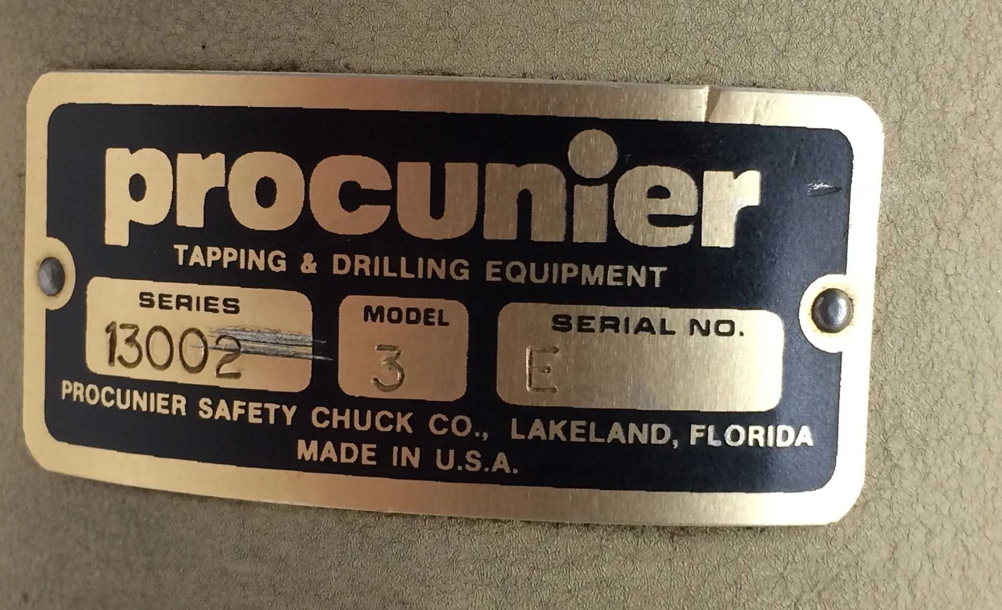 PROCUNIER MODEL 3 TAPPING HEAD, 2MT SHANK, 1,000 RPM, 2:1 REVERSE RATIO - MACHINING TOOLING & PARTS
