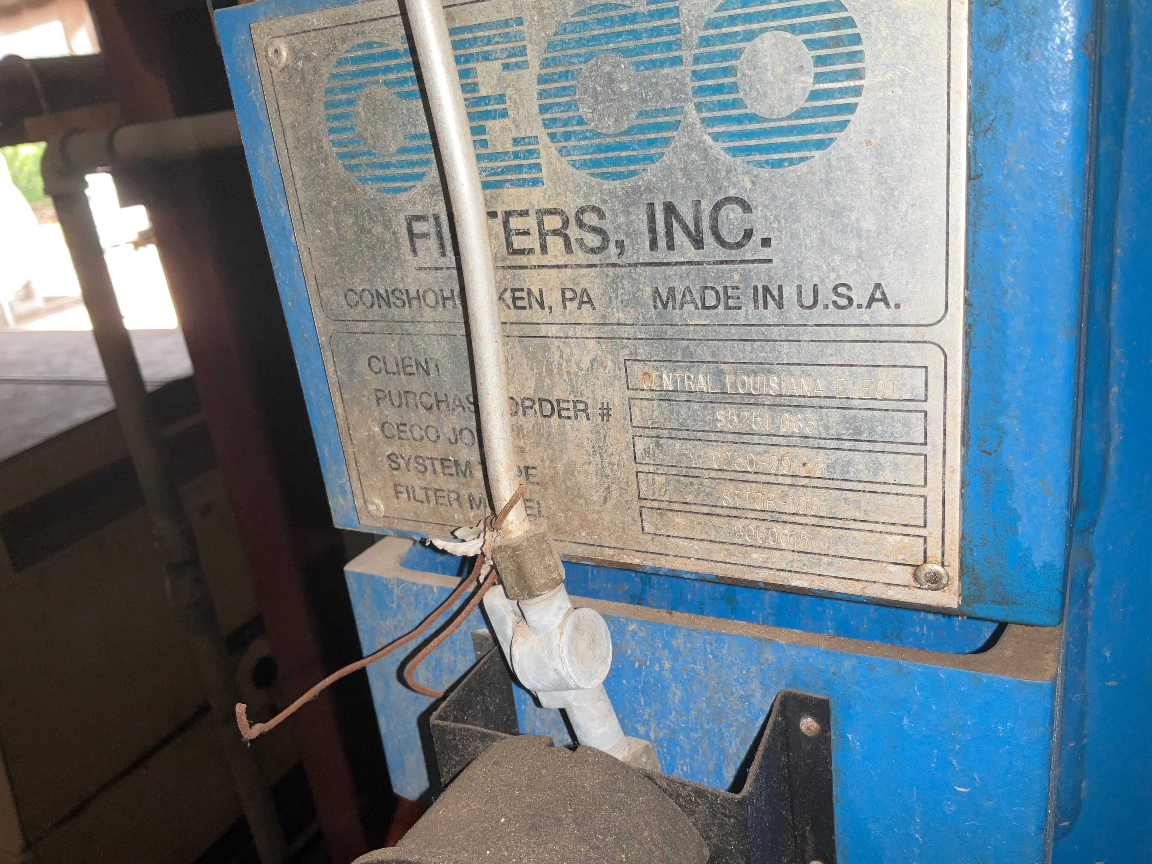 CECO FILTERS INC 2000015 FILTER - FILTRATION