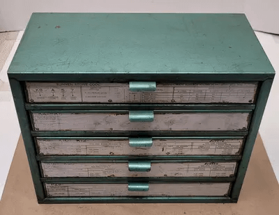 SUNNEN CABINET - 5 DRAWER STONE COLLECTION KIT - MACHINE TOOLING
