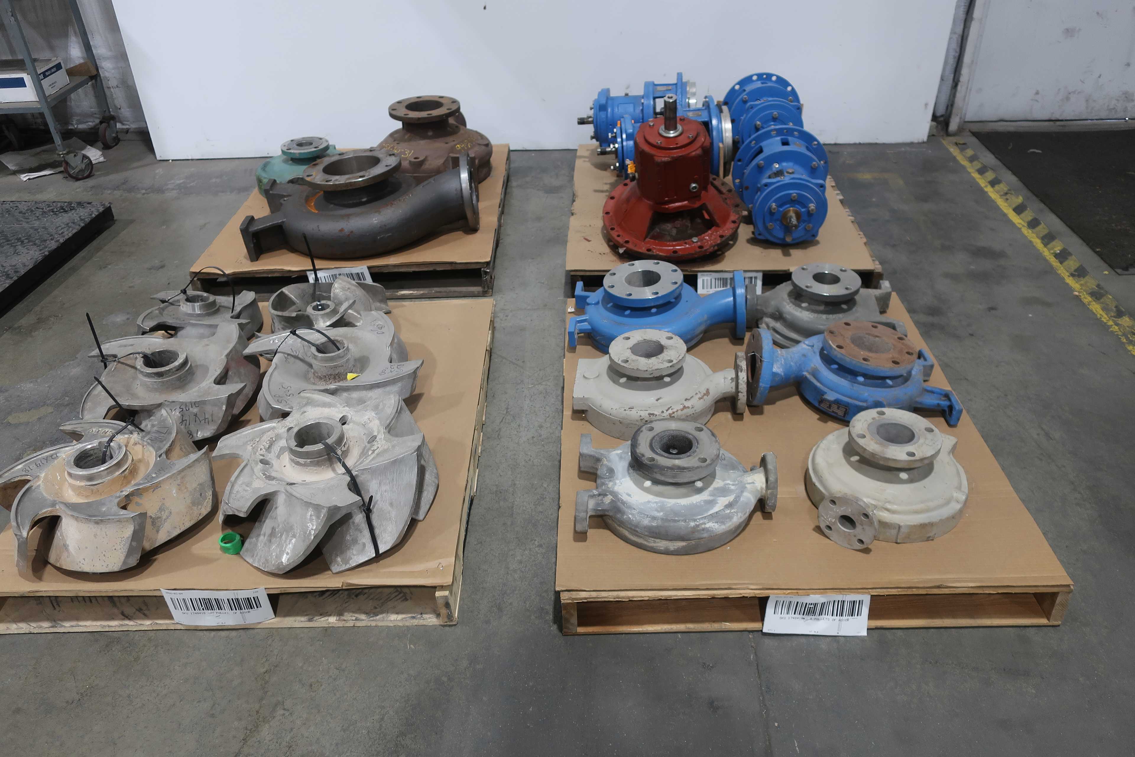 SKU 1748418 - 4 PALLETS OF ASSORTED PUMP PARTS AND ACCESSORIES - PUMP REPLACEMENT PARTS