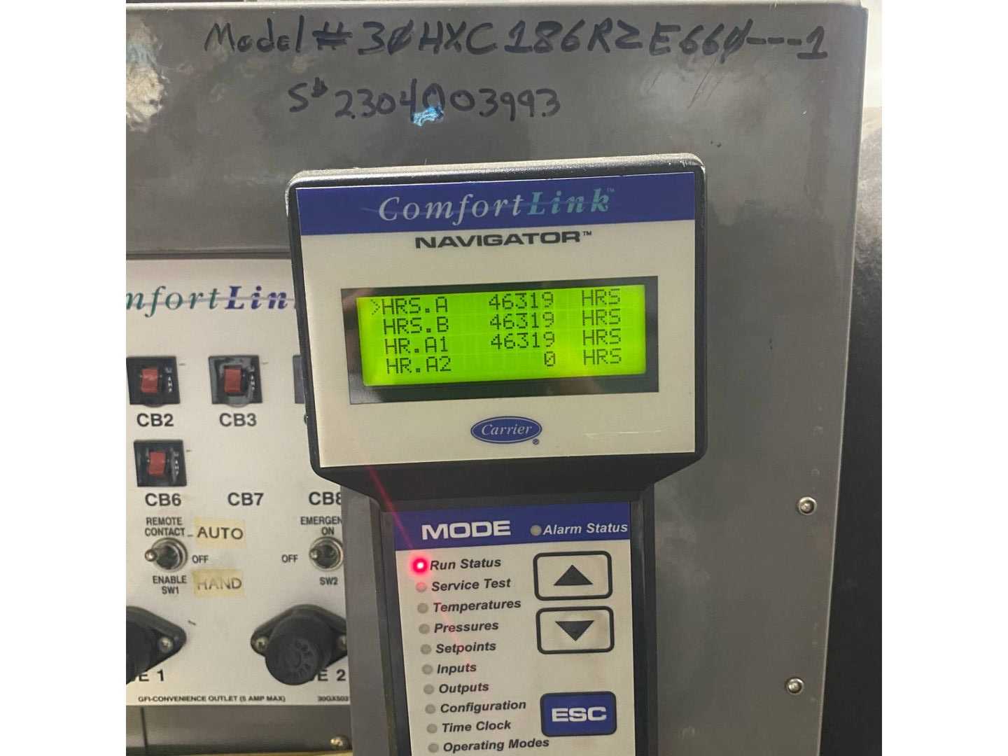2004 CARRIER 30HXC186RZE660 AQUAFORCE CHILLER - CHILLERS