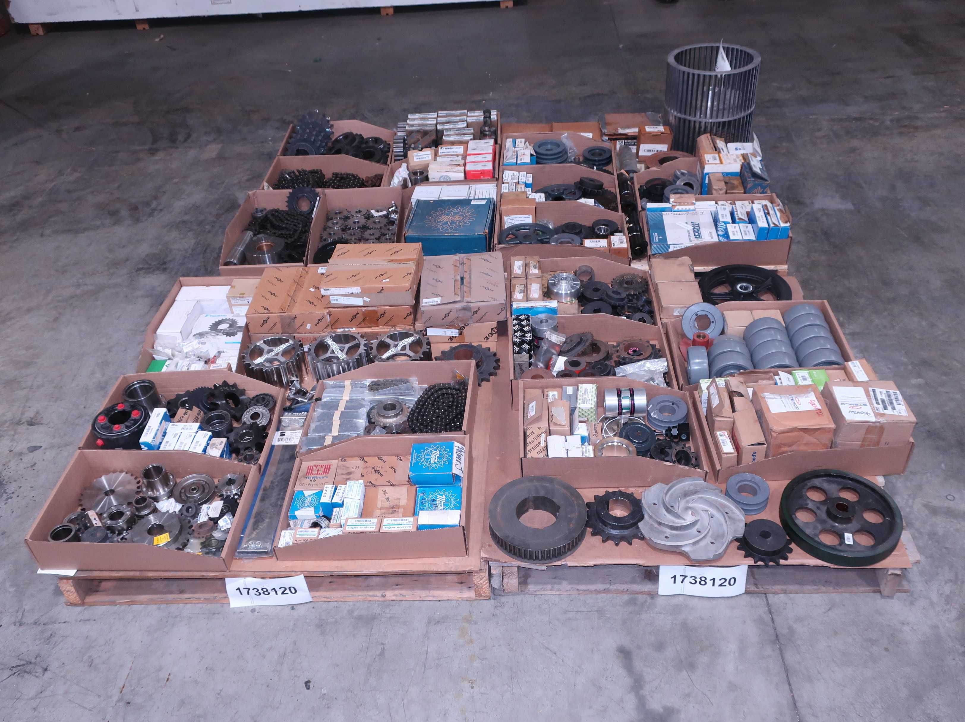 SKU 1738120 - 4 PALLETS OF ASSORTED POWER TRANSMISSION - POWER TRANSMISSION