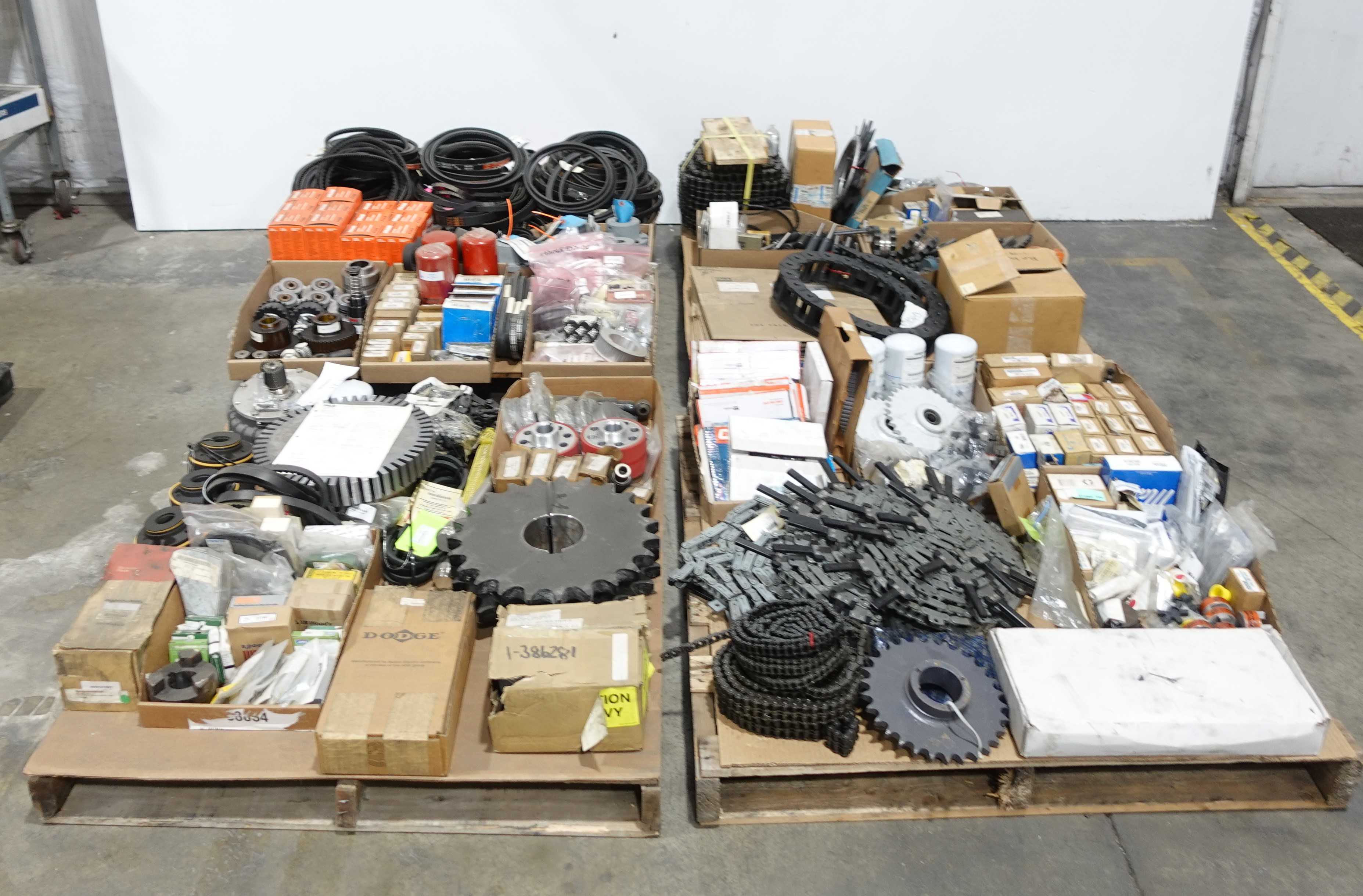 SKU 1079611 - 4 PALLETS OF ASSORTED POWER TRANSMISSION REPLACEMENT PARTS - POWER TRANSMISSION