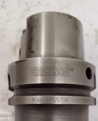 KENNAMETAL ERICKSON HSK63AWN25110M WHISTLE NOTCH ADAPTOR - MACHINE TOOLING